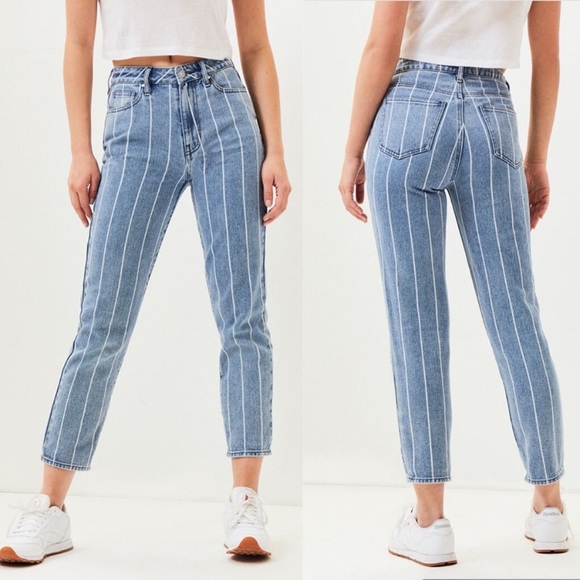 PacSun Denim - pacsun pinstripe mom jeans